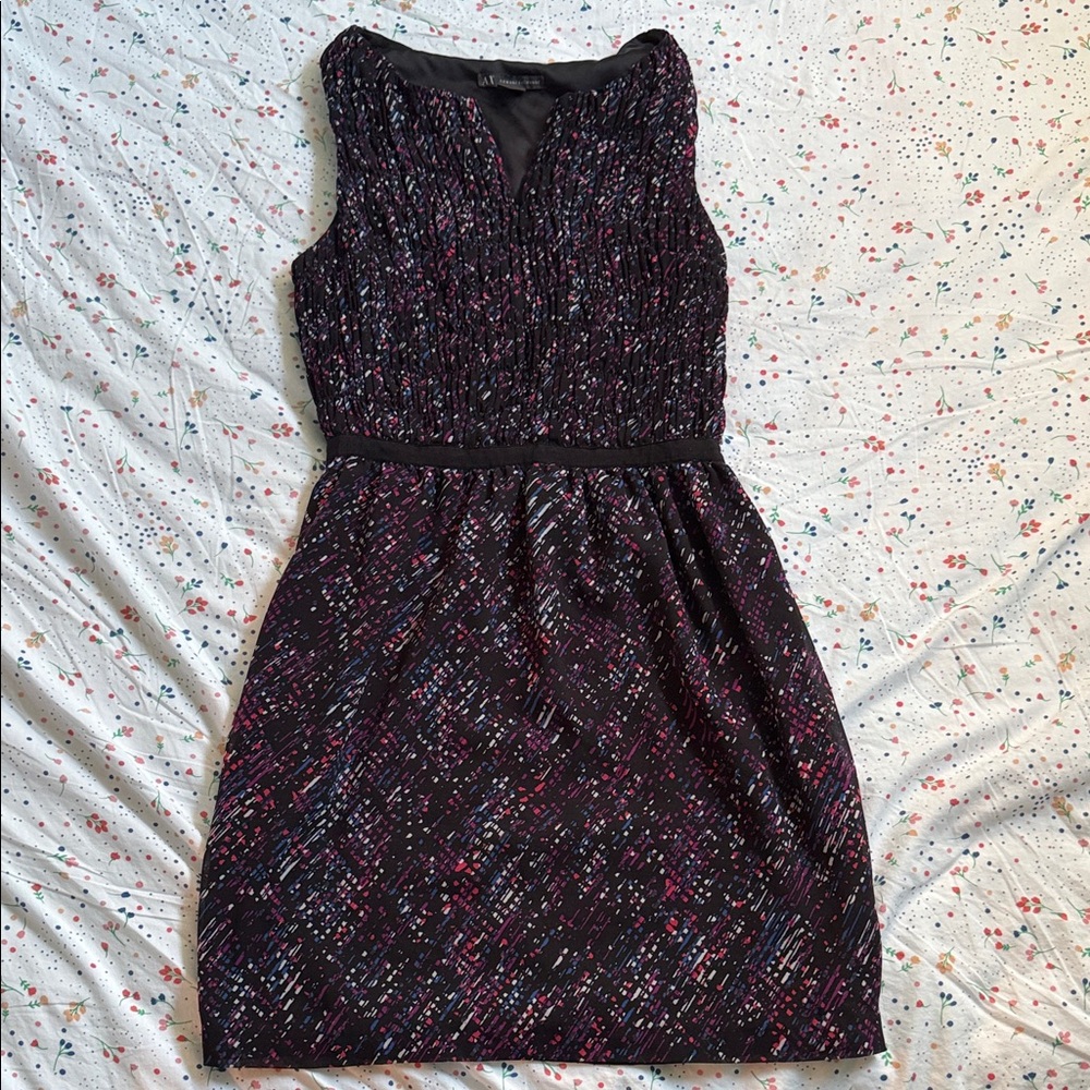 Armani Exchange Black Sheath Mini Dress